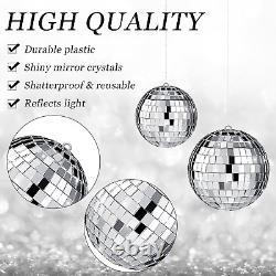 100 Pcs Mirror Disco Balls Decorations Different Sizes Bulk Silver Disco Balls O
