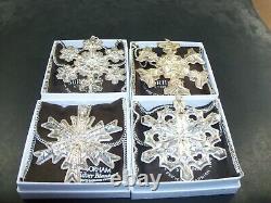10 Gorham Sterling Snowflake Christmas Ornaments 1970 thru 1979