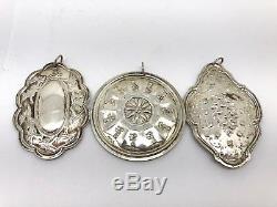 12 Rare Towle 12 Days of Christmas Large Sterling Silver Ornament Set