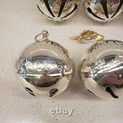 12 Wallace Silver plate Bell Ornaments from 1976 to 1992 SHINY! No Boxes