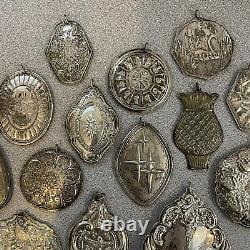 14 Piece Sterling Silver Christmas Ornaments