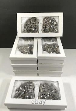 16 Foo Dogs Z Gallerie Silver Ornaments Lions Original Boxes Unused 3.75 T