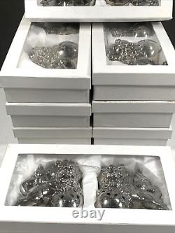 16 Foo Dogs Z Gallerie Silver Ornaments Lions Original Boxes Unused 3.75 T