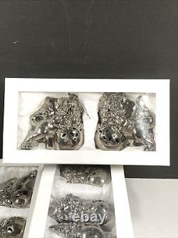 16 Foo Dogs Z Gallerie Silver Ornaments Lions Original Boxes Unused 3.75 T