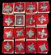 16 Reed & Barton Sterling Silver Christmas Crosses Collecton Ornaments 1974-1989