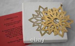 1970-2001 MMA Museum Art Gold Sterling Snowflake Star Christmas Ornament Set 4
