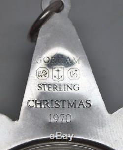 1970 Gorham Sterling Silver Snowflake & 1980 Towle Sterling Christmas Ornament