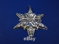 1970 Gorham Sterling Silver Snowflake Christmas Holiday Ornament in Box