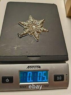 1970 Gorham Sterling Silver Snowflake Christmas Ornament 1st Edition Snow Winter