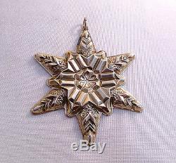 1970 Gorham Sterling Snowflake 1st Edition Christmas Ornament