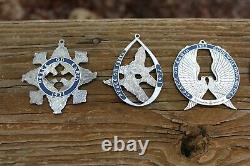 1971-1978 Complete Wallace Sterling Silver Peace On Earth Christmas Ornament Set