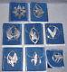 1971-1978 Wallace Sterling Silver Peace Doves Christmas Ornament Complete Set 8
