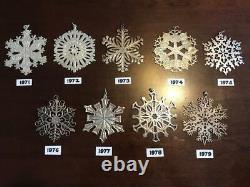 1971-2018 Vintage Sterling Silver MMA Museum Art Snowflake Christmas Ornament