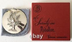 1971 TOWLE STERLING 12 Days of CHRISTMAS Medallion Tree ORNAMENT 1st EDITION BOX