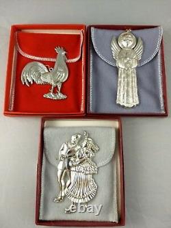 1972-1998 American Heritage Sterling Christmas Ornament Collection Complete RARE