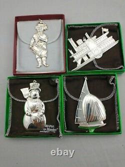 1972-1998 American Heritage Sterling Christmas Ornament Collection MINT RARE