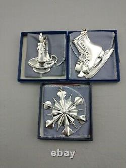 1972-1998 American Heritage Sterling Christmas Ornament Collection MINT RARE