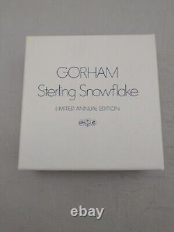 1972 Gorham Sterling Christmas Snowflake Ornament New, MINT, Unused, withbox & bag