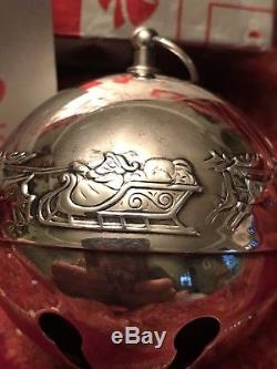 1972 Wallace Ltd Edition Silver Plated Sleigh Bell Christmas Ornament EUC