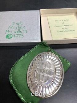 1973-1977 Towle 12 Day Christmas Annual Sterling Silver Ornament Medallions