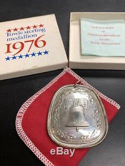 1973-1977 Towle 12 Day Christmas Annual Sterling Silver Ornament Medallions