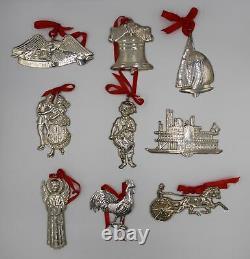 1973-1999 Gorham American Heritage Sterling Silver Christmas Ornament Collection