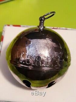 1973 3rd Wallace Silverplated Christmas Sleigh Bell Ornament Good Will To Men 3