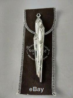 1973 Gorham Icicle Sterling Silver Christmas Ornament, Excellent, with Bag RARE