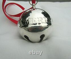 1973 Wallace Silversmith 3rd Annual Silver Plate Sleigh Bell Ornament