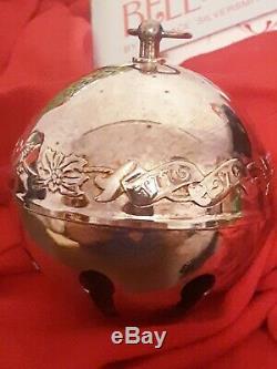 1976 6th Wallace Silver Plated Christmas Sleigh Bell Bicenntinial Ornament 3