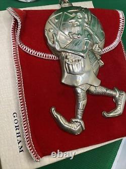 1977 GORHAM Santa's Elf Sterling Silver Christmas Ornament #1352