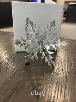 1977 Halls Inman Sterling Silver Snowflake Christmas Ornament, Excellent