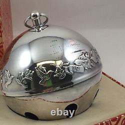 1977 Wallace Silver Plate Sleigh Bell Christmas Ornament with Original Box & Paper