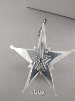 1978 Halls Inman Sterling Silver Star Christmas Ornament, Excellent