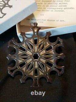 1978 Mma Sterling Silver Snowflake Christmas Ornament