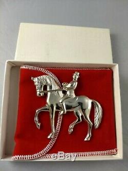 1979 American Heritage Man on Horseback Sterling Silver Christmas Ornament NEW