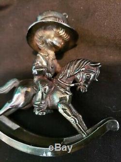 1980 Sterling Silver Christmas Ornament rocking horse Hallmarks Little Gallery