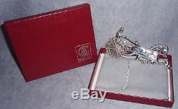 1981 Gorham American Heritage Sterling Silver Horse & Sulky Rider Xmas Ornament