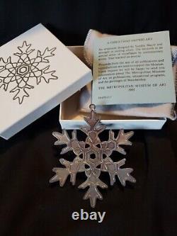 1981 Mma Sterling silver Christmas Ornament Snowflake