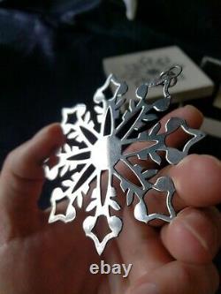 1982 Mma Sterling Silver Snowflake Christmas Ornament