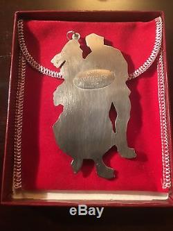 1983 Sterling Silver Gorham American Heritage Skaters Ornament with Box & Pouch