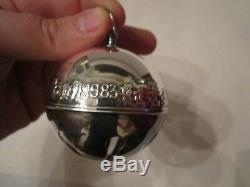 1983 Wallace Silver Plated Sleigh Bell Christmas Ornament Tub Sc-1