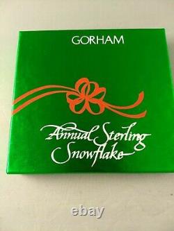 1986 Gorham Sterling Christmas Snowflake Ornament New, Unused, withbox & bag