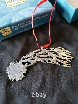 1986 Hand & Hammer Sterling Silver Christmas Ornament Haleys Comet Rare