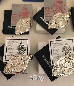1988-1999 Wallace Grand Baroque Sterling 12 Days Christmas Ornament Set 13