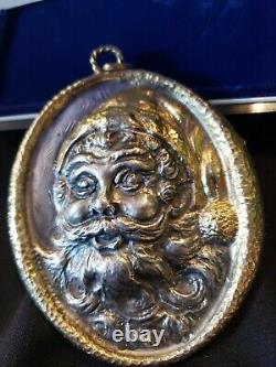 1988 Buccellati Sterling Silver Christmas Ornament Santa