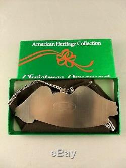 1989 American Heritage Sterling Silver Eagle Christmas Ornament New Mint with Box