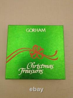 1989 Gorham Renaissance Sterling Silver Christmas Wreath Ornament New, Box, Bag