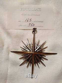1990 Buccellati Sterling Silver Christmas Ornament Xenith Star #165 of 750 3.5