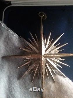 1990 Buccellati Sterling Silver Christmas Ornament zenith star